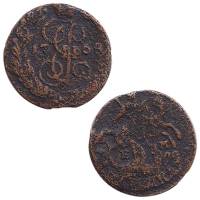 (1768, ЕМ) Монета Россия 1768 год 1/4 копейки   Полушка  F